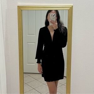 NWT Zara Black Velvet Dress (Size Small)
